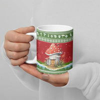 Christmas Mushroom House Ceramic Mug Xmas Holiday Patterns - Wonder Print Shop