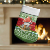 Christmas Mushroom House Christmas Stocking Xmas Holiday Patterns - Wonder Print Shop