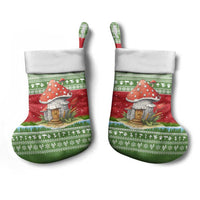 Christmas Mushroom House Christmas Stocking Xmas Holiday Patterns - Wonder Print Shop