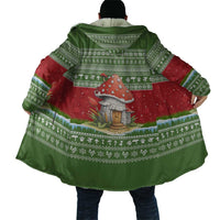 Christmas Mushroom House Cloak Xmas Holiday Patterns - Wonder Print Shop