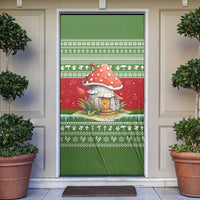 Christmas Mushroom House Door Cover Xmas Holiday Patterns - Wonder Print Shop