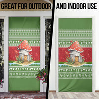 Christmas Mushroom House Door Cover Xmas Holiday Patterns - Wonder Print Shop