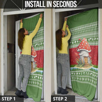 Christmas Mushroom House Door Cover Xmas Holiday Patterns - Wonder Print Shop