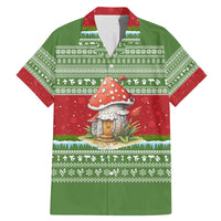 Christmas Mushroom House Family Matching Mermaid Dress and Hawaiian Shirt Xmas Holiday Patterns - Wonder Print Shop