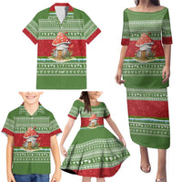Christmas Mushroom House Family Matching Puletasi and Hawaiian Shirt Xmas Holiday Patterns - Wonder Print Shop