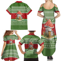 Christmas Mushroom House Family Matching Summer Maxi Dress and Hawaiian Shirt Xmas Holiday Patterns - Wonder Print Shop