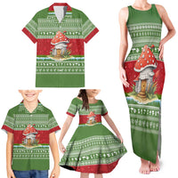 Christmas Mushroom House Family Matching Tank Maxi Dress and Hawaiian Shirt Xmas Holiday Patterns - Wonder Print Shop