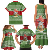Christmas Mushroom House Family Matching Tank Maxi Dress and Hawaiian Shirt Xmas Holiday Patterns - Wonder Print Shop