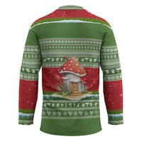 Christmas Mushroom House Hockey Jersey Xmas Holiday Patterns - Wonder Print Shop
