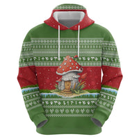 Christmas Mushroom House Hoodie Xmas Holiday Patterns - Wonder Print Shop