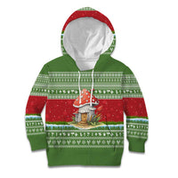 Christmas Mushroom House Kid Hoodie Xmas Holiday Patterns - Wonder Print Shop