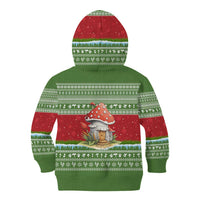 Christmas Mushroom House Kid Hoodie Xmas Holiday Patterns - Wonder Print Shop