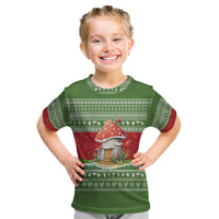Christmas Mushroom House Kid T Shirt Xmas Holiday Patterns - Wonder Print Shop