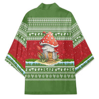 Christmas Mushroom House Kimono Xmas Holiday Patterns - Wonder Print Shop