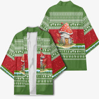 Christmas Mushroom House Kimono Xmas Holiday Patterns - Wonder Print Shop