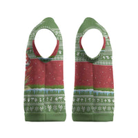 Christmas Mushroom House Christmas Knitted V-Neck Vest Xmas Holiday Patterns - Wonder Print Shop