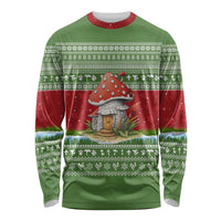 Christmas Mushroom House Long Sleeve Shirt Xmas Holiday Patterns - Wonder Print Shop