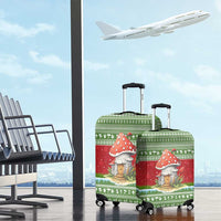 Christmas Mushroom House Luggage Cover Xmas Holiday Patterns - Wonder Print Shop