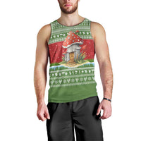 Christmas Mushroom House Men Tank Top Xmas Holiday Patterns - Wonder Print Shop