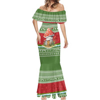 Christmas Mushroom House Mermaid Dress Xmas Holiday Patterns - Wonder Print Shop
