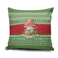 Christmas Mushroom House Pillow Cover Xmas Holiday Patterns - Wonder Print Shop