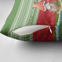 Christmas Mushroom House Pillow Cover Xmas Holiday Patterns - Wonder Print Shop