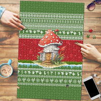 Christmas Mushroom House Puzzle Xmas Holiday Patterns - Wonder Print Shop