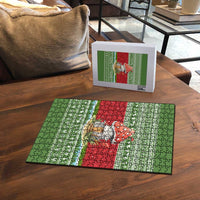 Christmas Mushroom House Puzzle Xmas Holiday Patterns - Wonder Print Shop