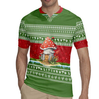 Christmas Mushroom House Rugby Jersey Xmas Holiday Patterns - Wonder Print Shop