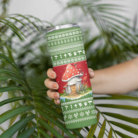 Christmas Mushroom House Skinny Tumbler Xmas Holiday Patterns - Wonder Print Shop