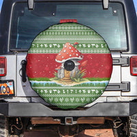 Christmas Mushroom House Spare Tire Cover Xmas Holiday Patterns - Wonder Print Shop