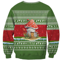 Christmas Mushroom House Sweatshirt Xmas Holiday Patterns - Wonder Print Shop