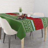 Christmas Mushroom House Tablecloth Xmas Holiday Patterns - Wonder Print Shop