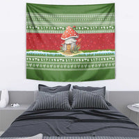 Christmas Mushroom House Tapestry Xmas Holiday Patterns - Wonder Print Shop
