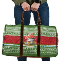 Christmas Mushroom House Travel Bag Xmas Holiday Patterns - Wonder Print Shop