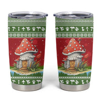 Christmas Mushroom House Tumbler Cup Xmas Holiday Patterns - Wonder Print Shop