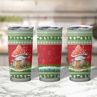 Christmas Mushroom House Tumbler Cup Xmas Holiday Patterns - Wonder Print Shop