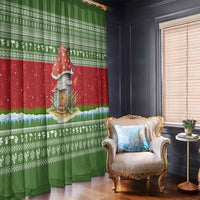Christmas Mushroom House Window Curtain Xmas Holiday Patterns - Wonder Print Shop