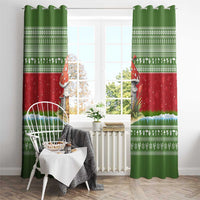 Christmas Mushroom House Window Curtain Xmas Holiday Patterns - Wonder Print Shop