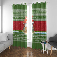 Christmas Mushroom House Window Curtain Xmas Holiday Patterns - Wonder Print Shop