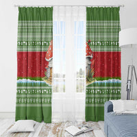 Christmas Mushroom House Window Curtain Xmas Holiday Patterns - Wonder Print Shop