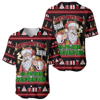 Santa Claus Christmas Baseball Jersey Xmas Holiday Patterns - Wonder Print Shop