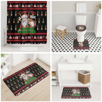 Santa Claus Christmas Bathroom Set Xmas Holiday Patterns - Wonder Print Shop