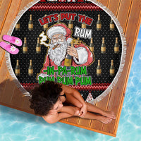 Santa Claus Christmas Beach Blanket Xmas Holiday Patterns - Wonder Print Shop