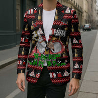 Santa Claus Christmas Blazer Xmas Holiday Patterns - Wonder Print Shop