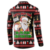 Santa Claus Christmas Button Sweatshirt Xmas Holiday Patterns - Wonder Print Shop