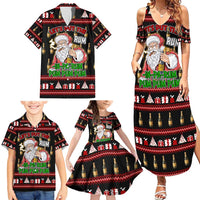 Santa Claus Christmas Family Matching Summer Maxi Dress and Hawaiian Shirt Xmas Holiday Patterns - Wonder Print Shop