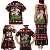 Santa Claus Christmas Family Matching Tank Maxi Dress and Hawaiian Shirt Xmas Holiday Patterns - Wonder Print Shop