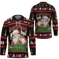 Santa Claus Christmas Hockey Jersey Xmas Holiday Patterns - Wonder Print Shop