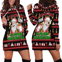 Santa Claus Christmas Hoodie Dress Xmas Holiday Patterns - Wonder Print Shop